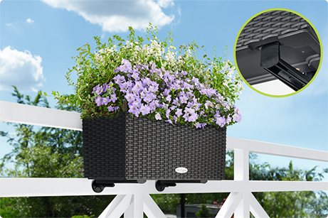 Les accroches-balconnières sont invisibles de face